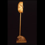 2000 02 08 Sculpture By Chisel and Mold Saul Terry wooden frog sculpture with base
