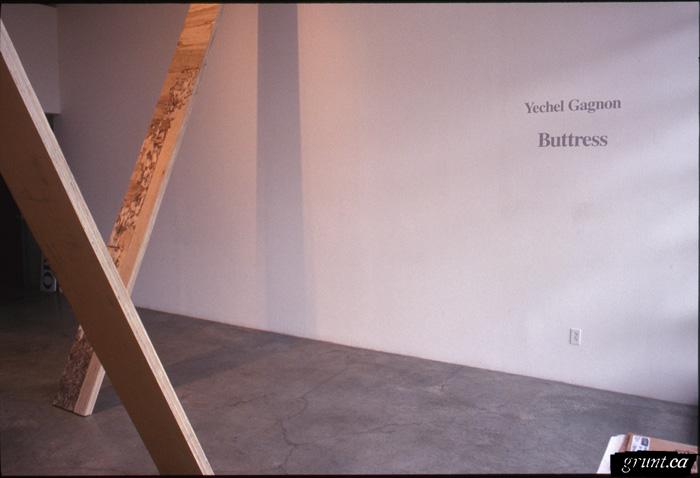 2005 04 14 Sculpture Buttress Yechel Gagnon plywood planks grunt
